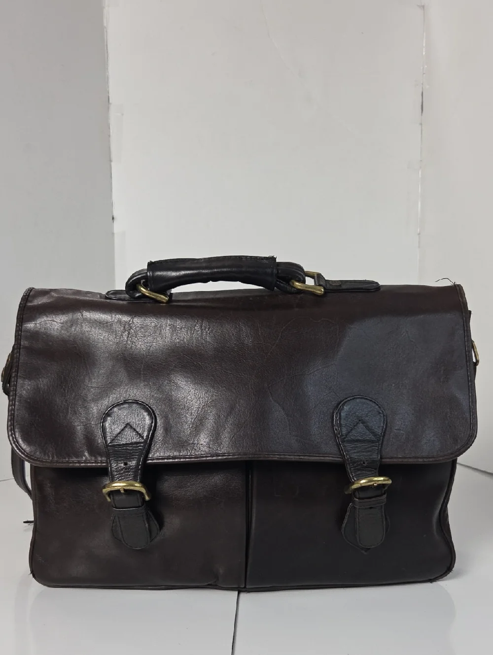 Hidesign Leather Briefcase in Dark Brown - Professional Work Satchel